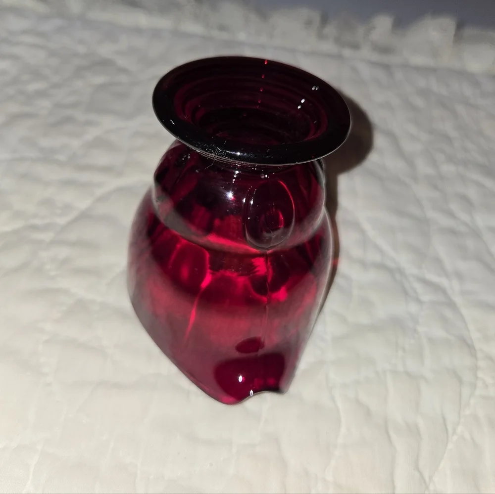 Vintage New Martinsville Ruby Red Mini Creamer - Picture 8 of 12